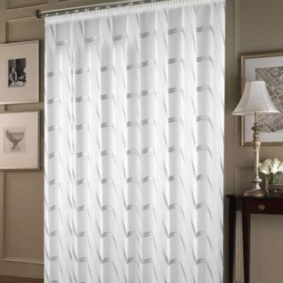 Weiße Gardine nach Maß „Wave“ – Scherli-Voile