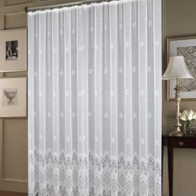 Weiße Jacquard-Gardine nach Maß „Augsburg“ – Klassischer Store